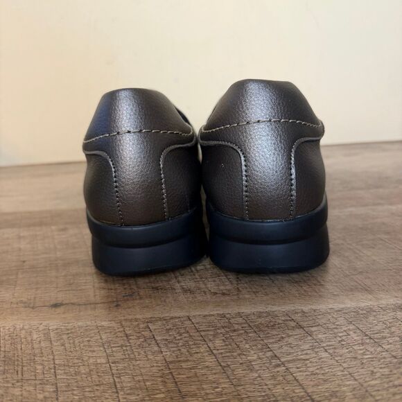 Clarks Ellowyn Penny loafers bronze metallic women’s size 11 shoes - Picture 5 of 7